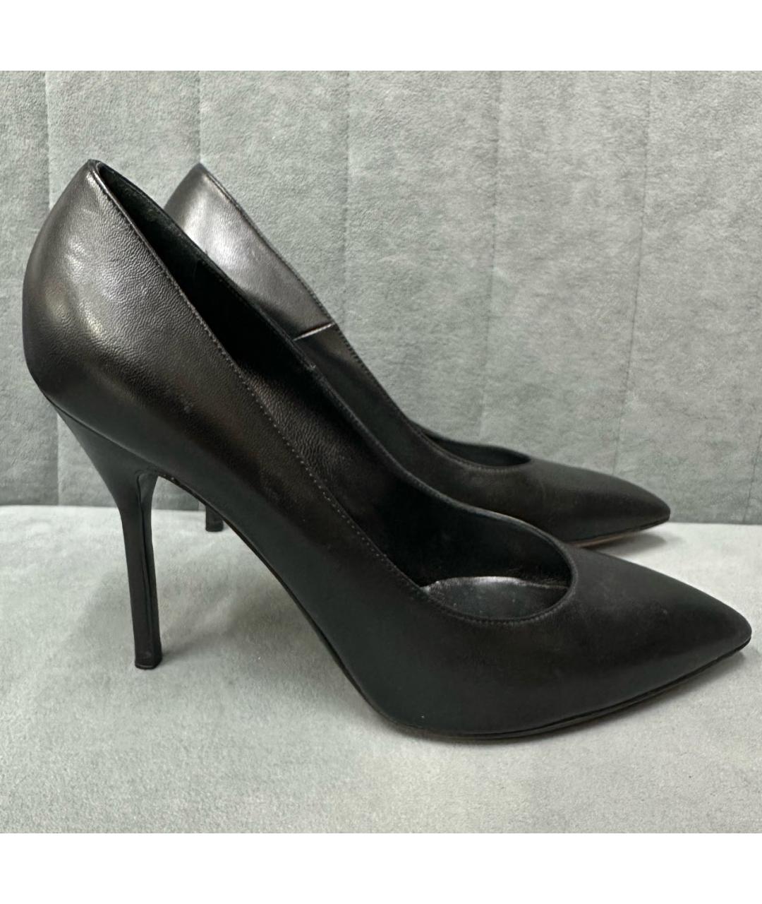 SAINT LAURENT Черные кожаные туфли, фото 6