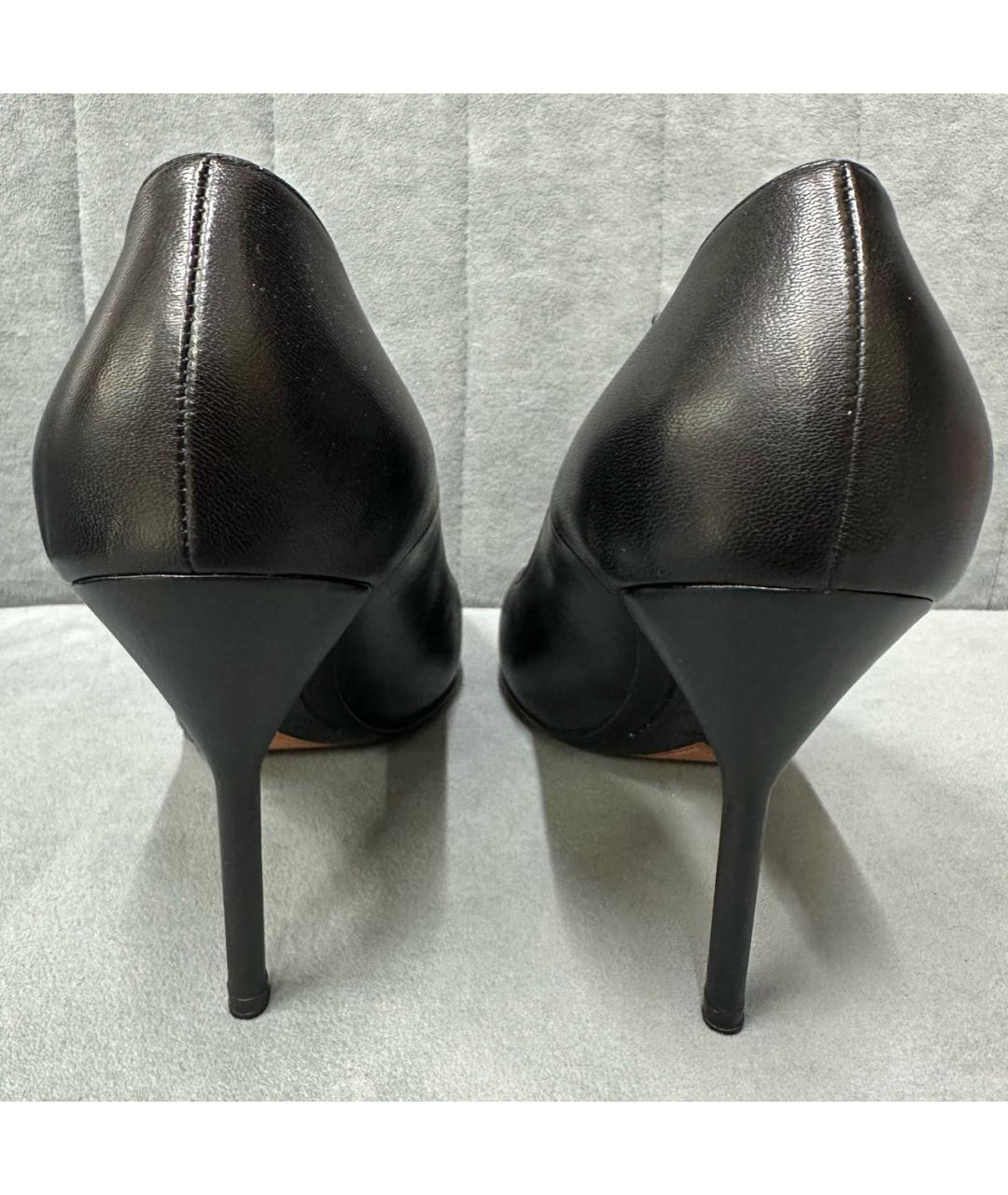 SAINT LAURENT Черные кожаные туфли, фото 3