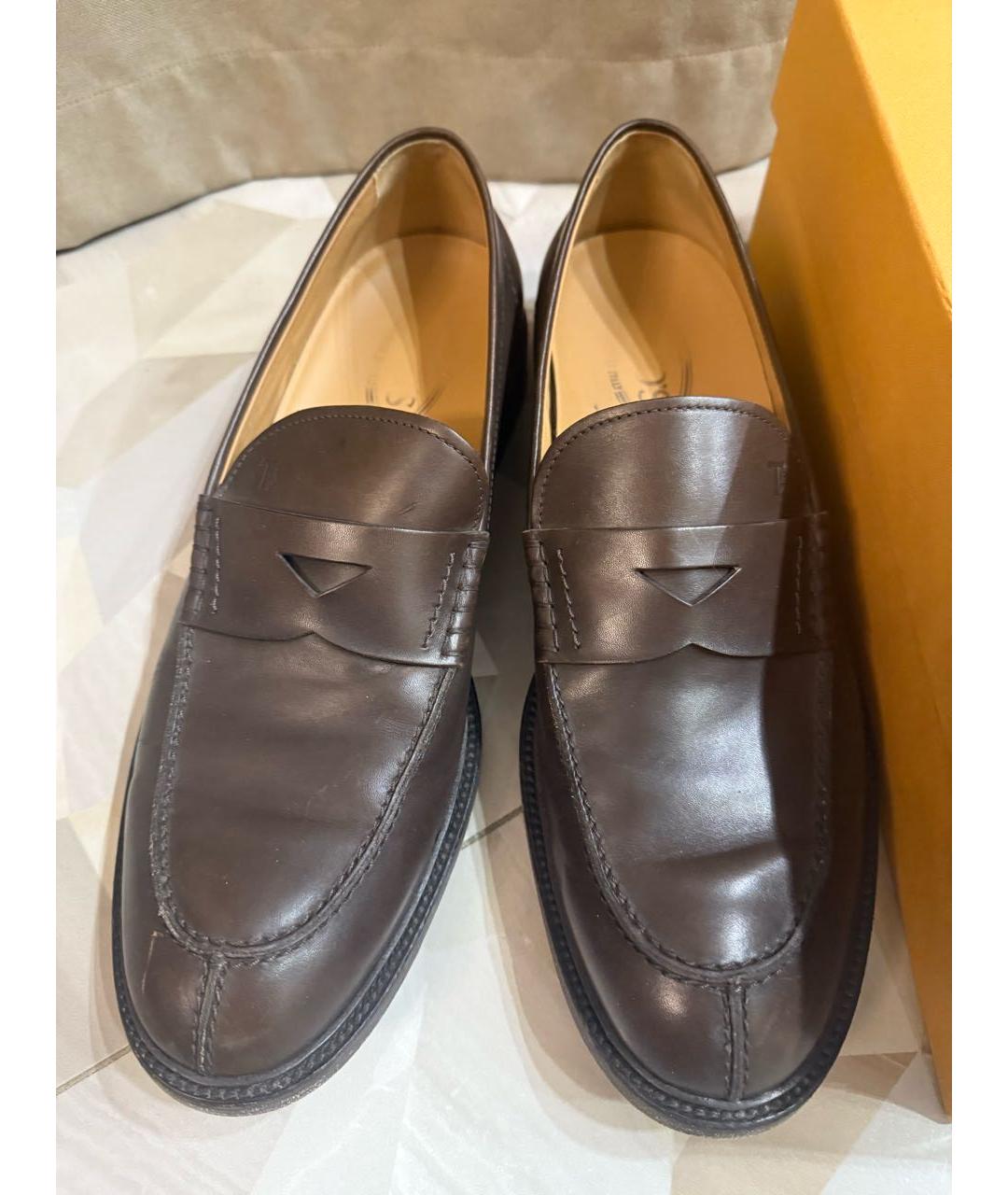 TOD'S Коричневые кожаные лоферы, фото 3