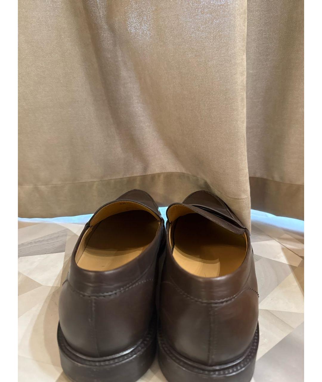 TOD'S Коричневые кожаные лоферы, фото 4