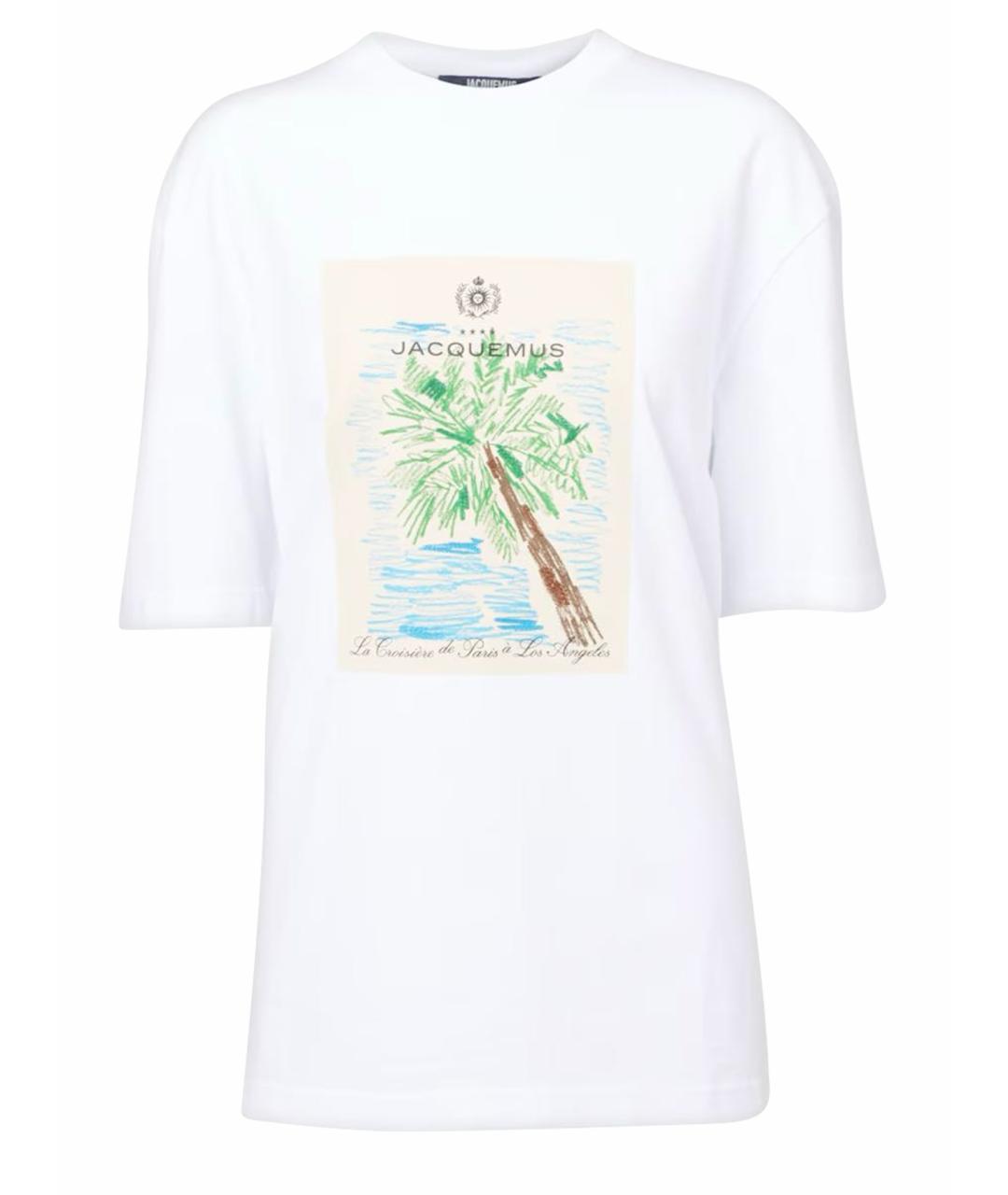 JACQUEMUS Белая хлопковая футболка, фото 1