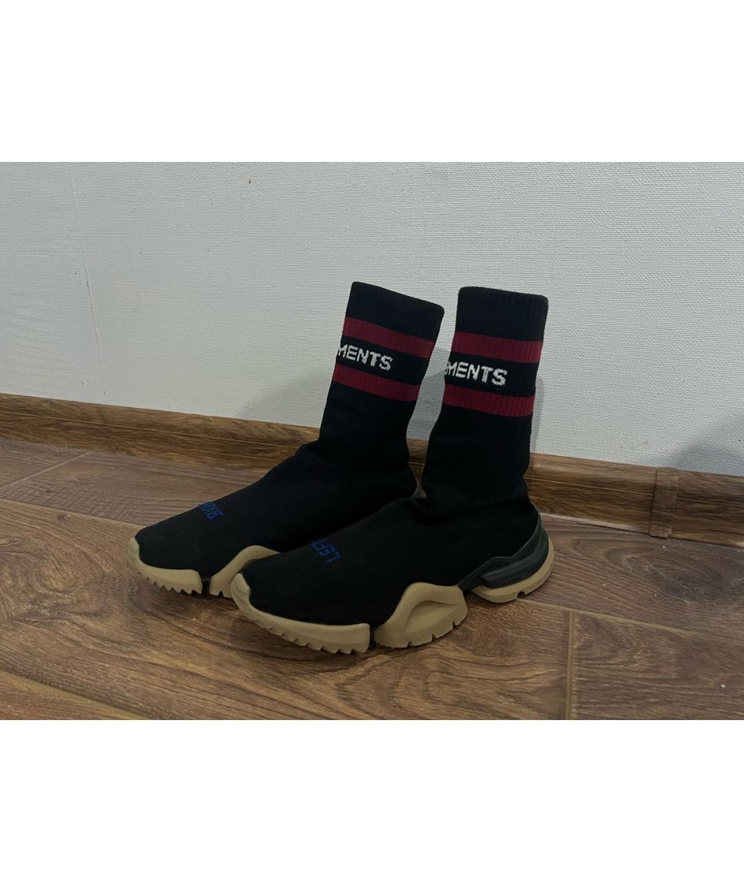VETEMENTS Черные текстильные кроссовки, фото 9