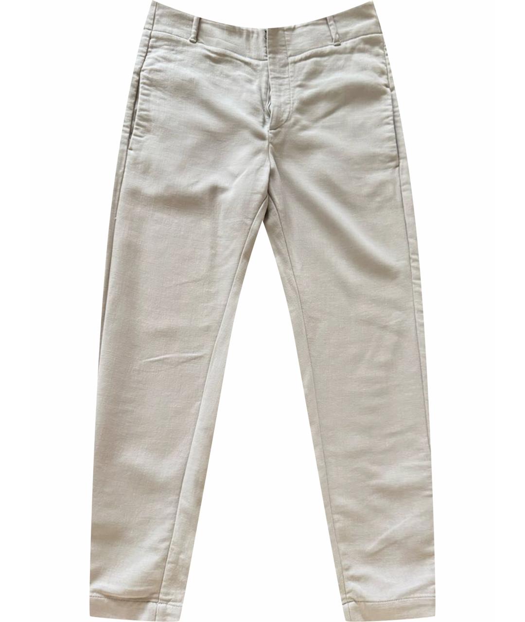 BRUNELLO CUCINELLI Серые шерстяные брюки узкие, фото 1