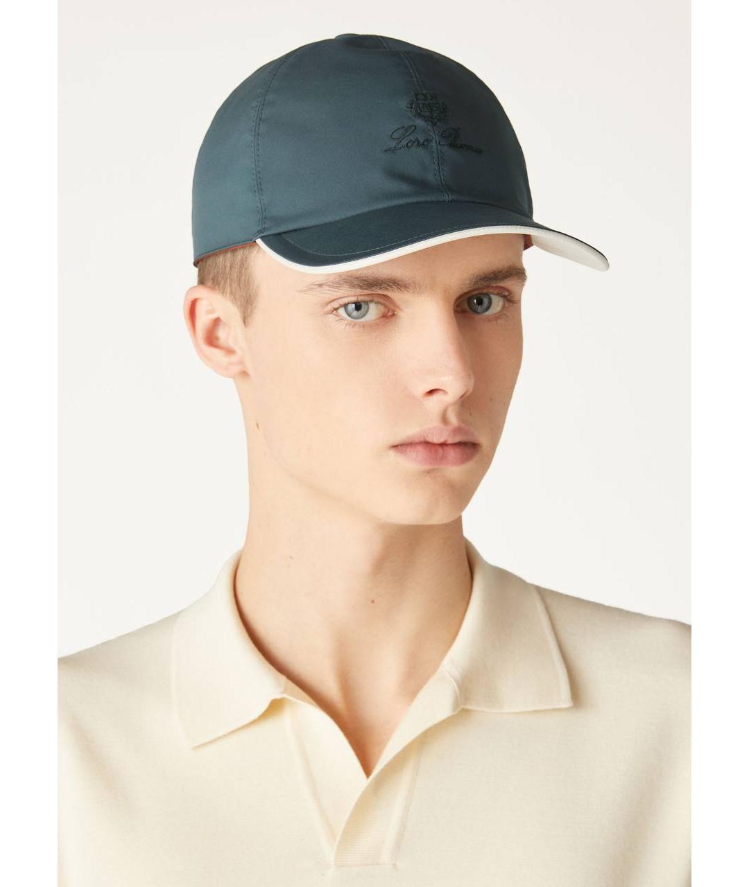 LORO PIANA Бирюзовая кепка/бейсболка, фото 3
