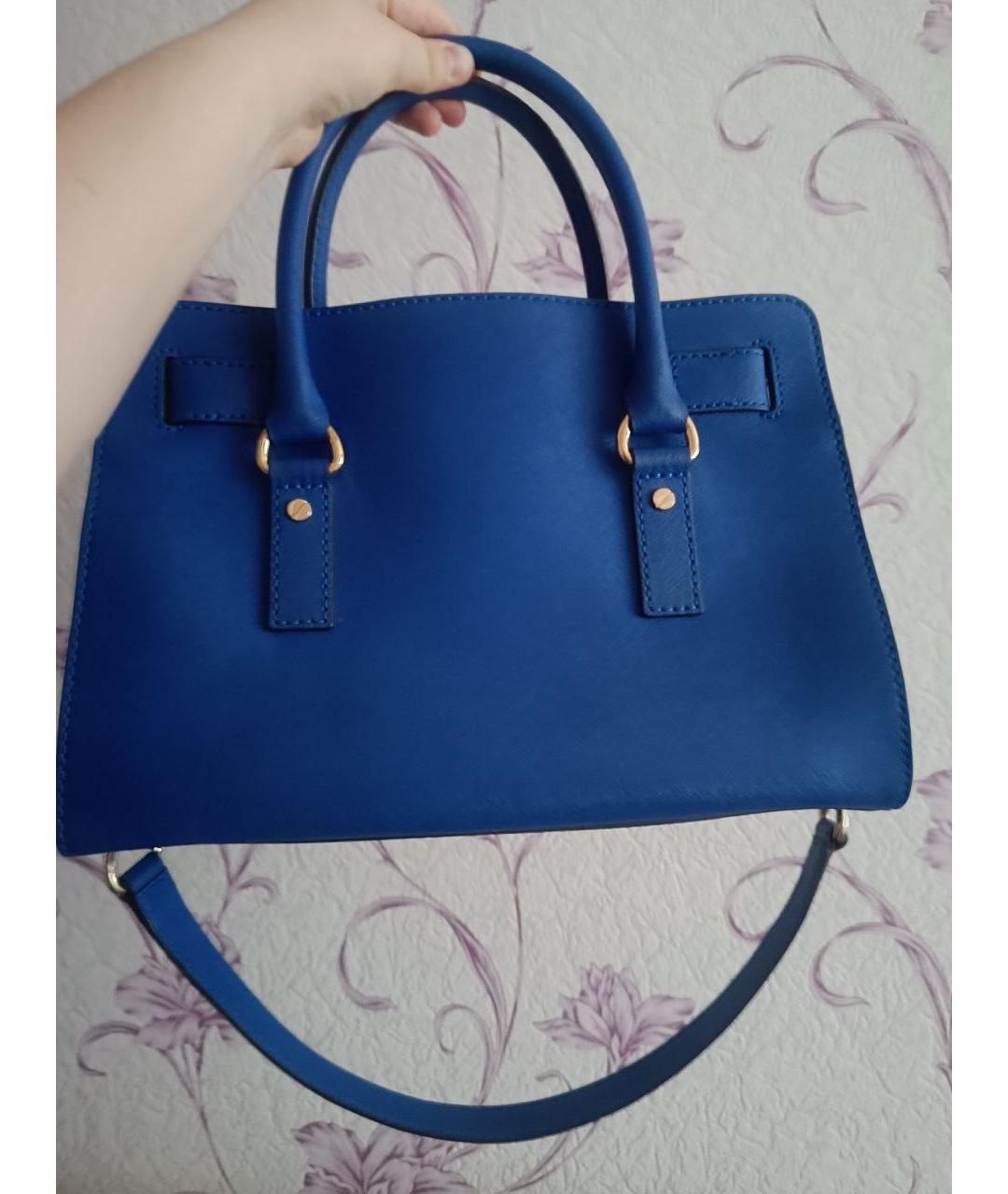 MICHAEL MICHAEL KORS Синяя кожаная сумка тоут, фото 2
