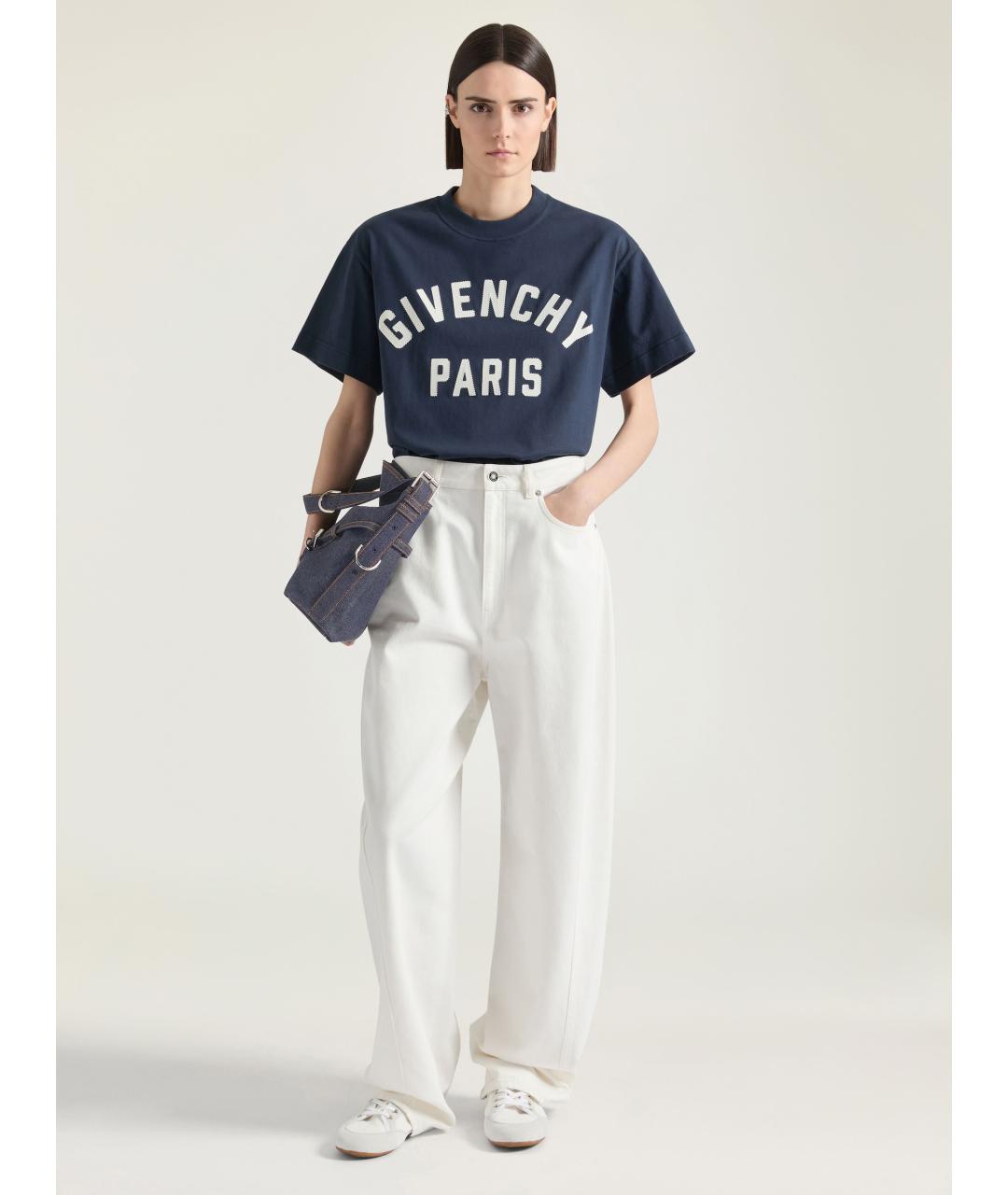 GIVENCHY Синяя хлопковая футболка, фото 2