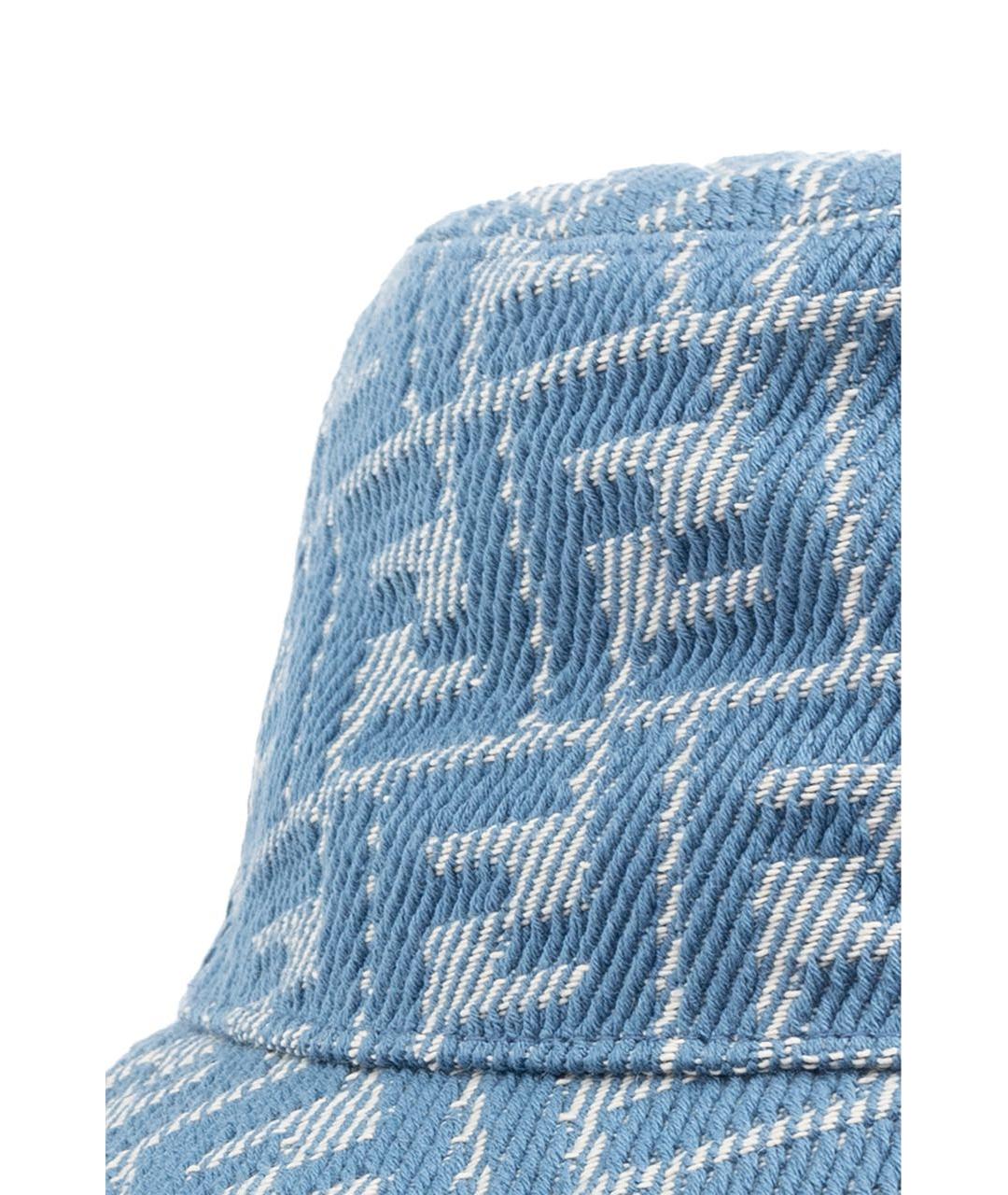 FENDI Синяя хлопковая панама, фото 4