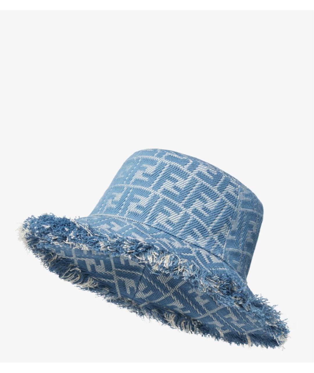 FENDI Синяя хлопковая панама, фото 2