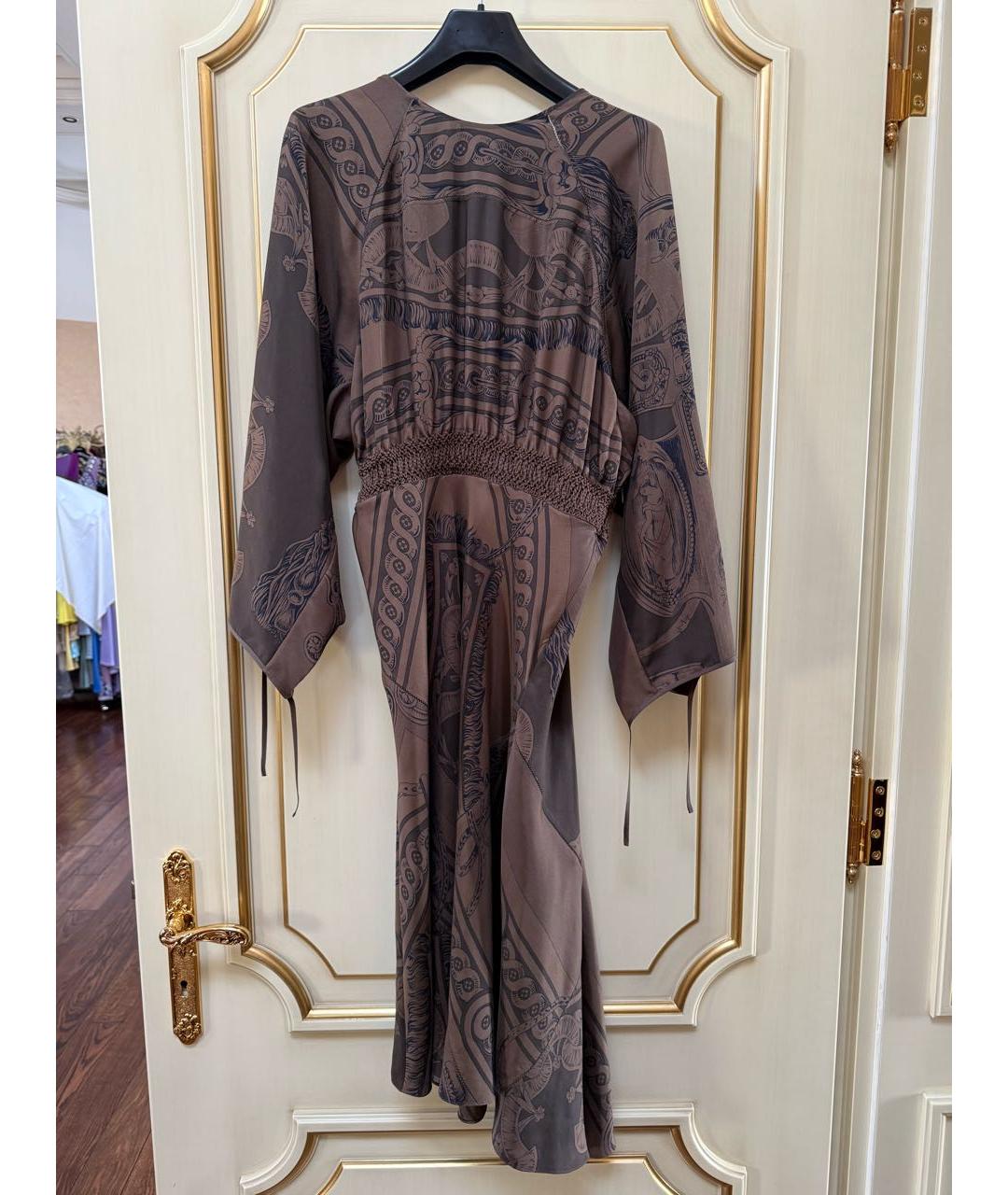 HERMES Коричневое платье, фото 6