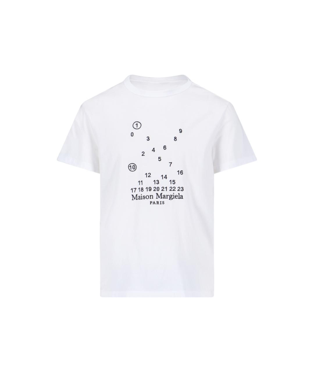 MAISON MARGIELA Белая хлопковая футболка, фото 1