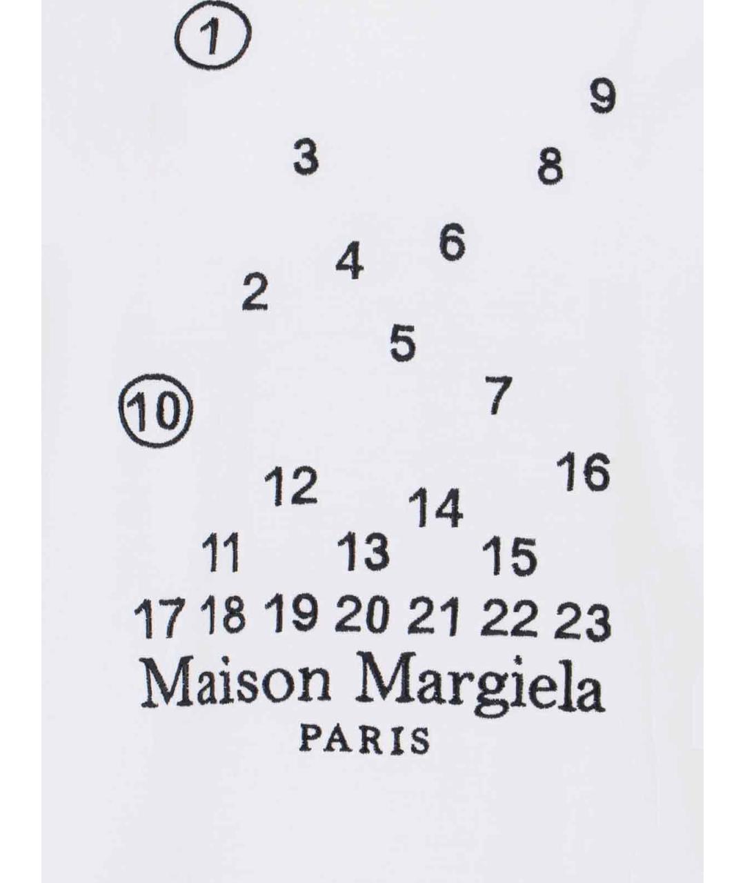 MAISON MARGIELA Белая хлопковая футболка, фото 3