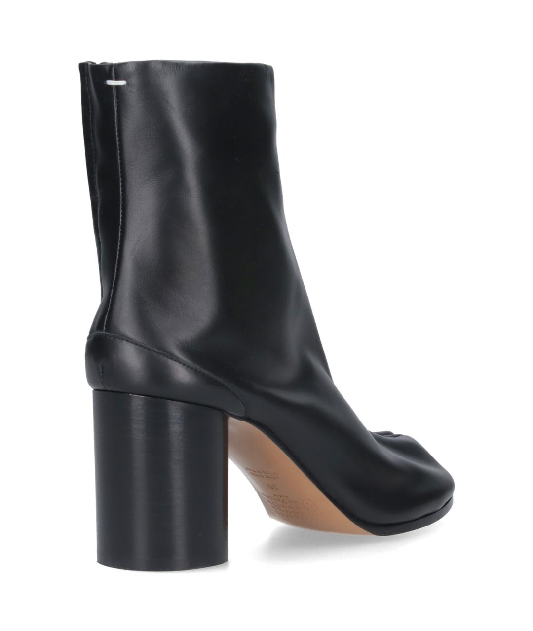 MAISON MARGIELA Черные кожаные сапоги, фото 4
