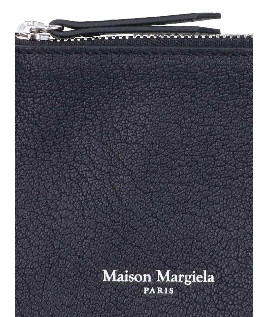 MAISON MARGIELA Черный кожаный кошелек, фото 5