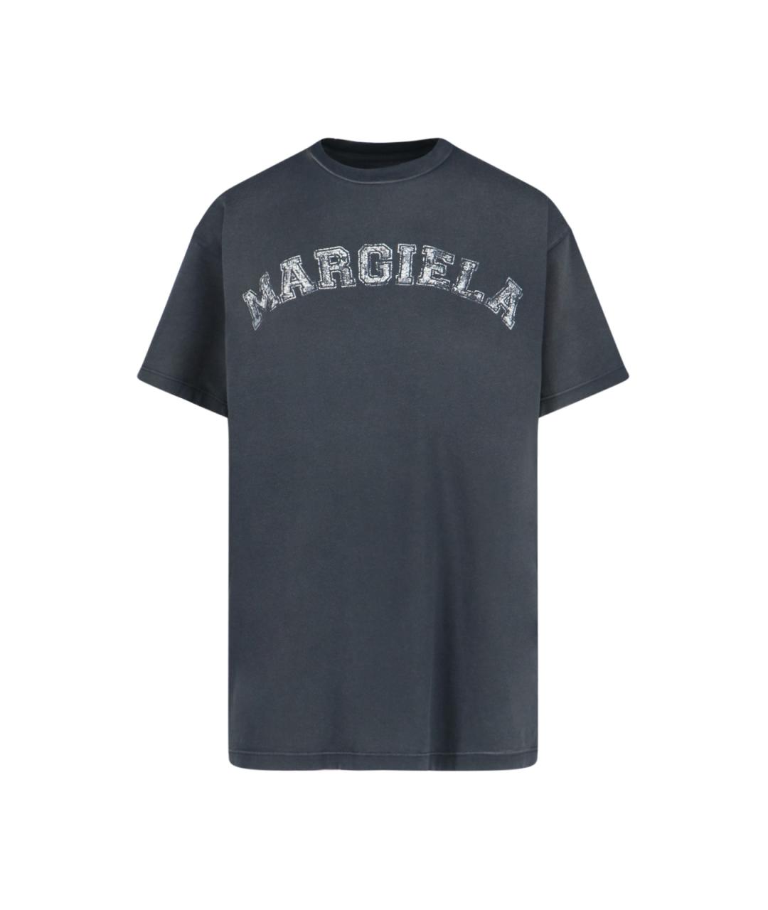 MAISON MARGIELA Антрацитовая хлопковая футболка, фото 1