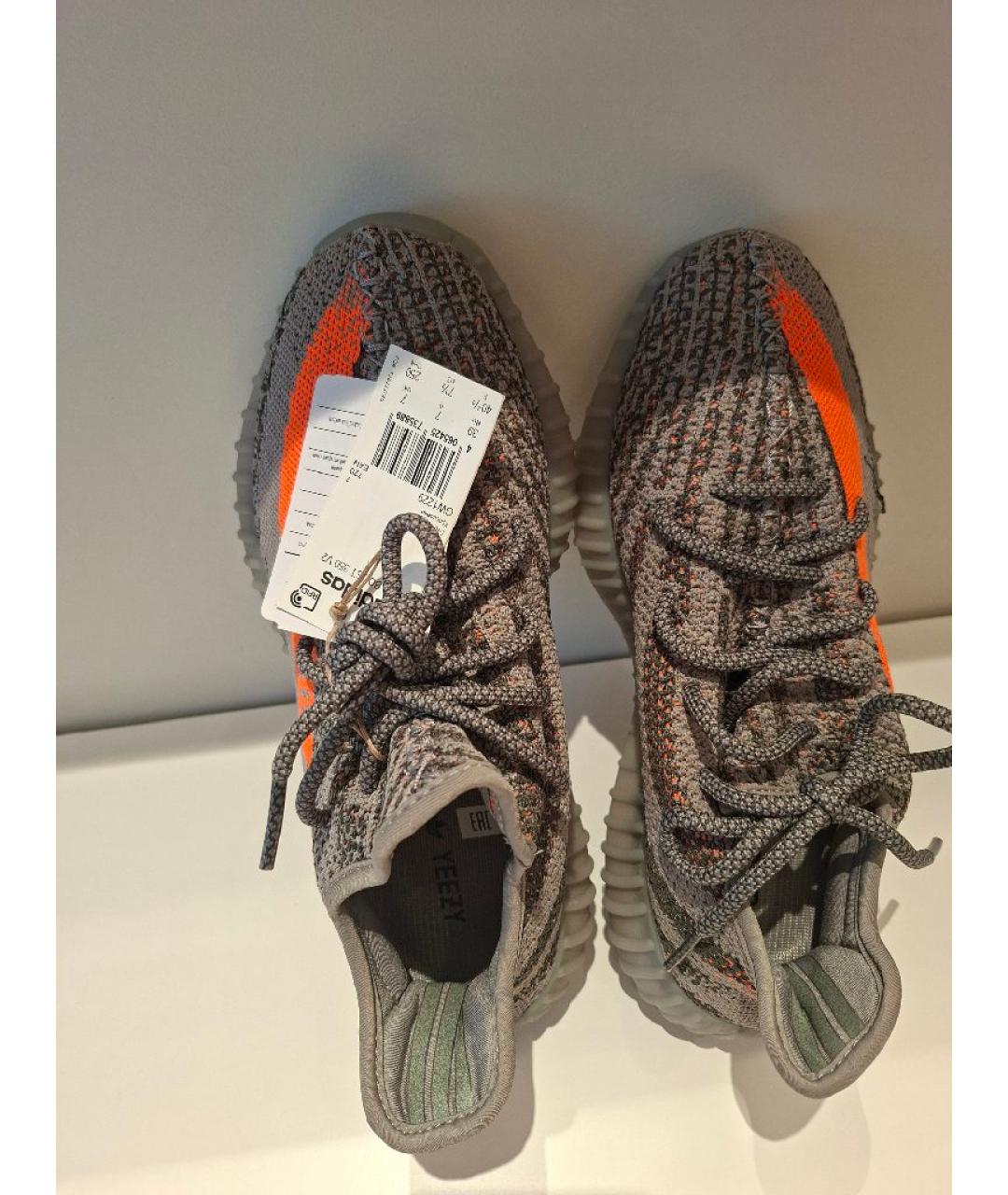 ADIDAS Серые текстильные кроссовки, фото 4