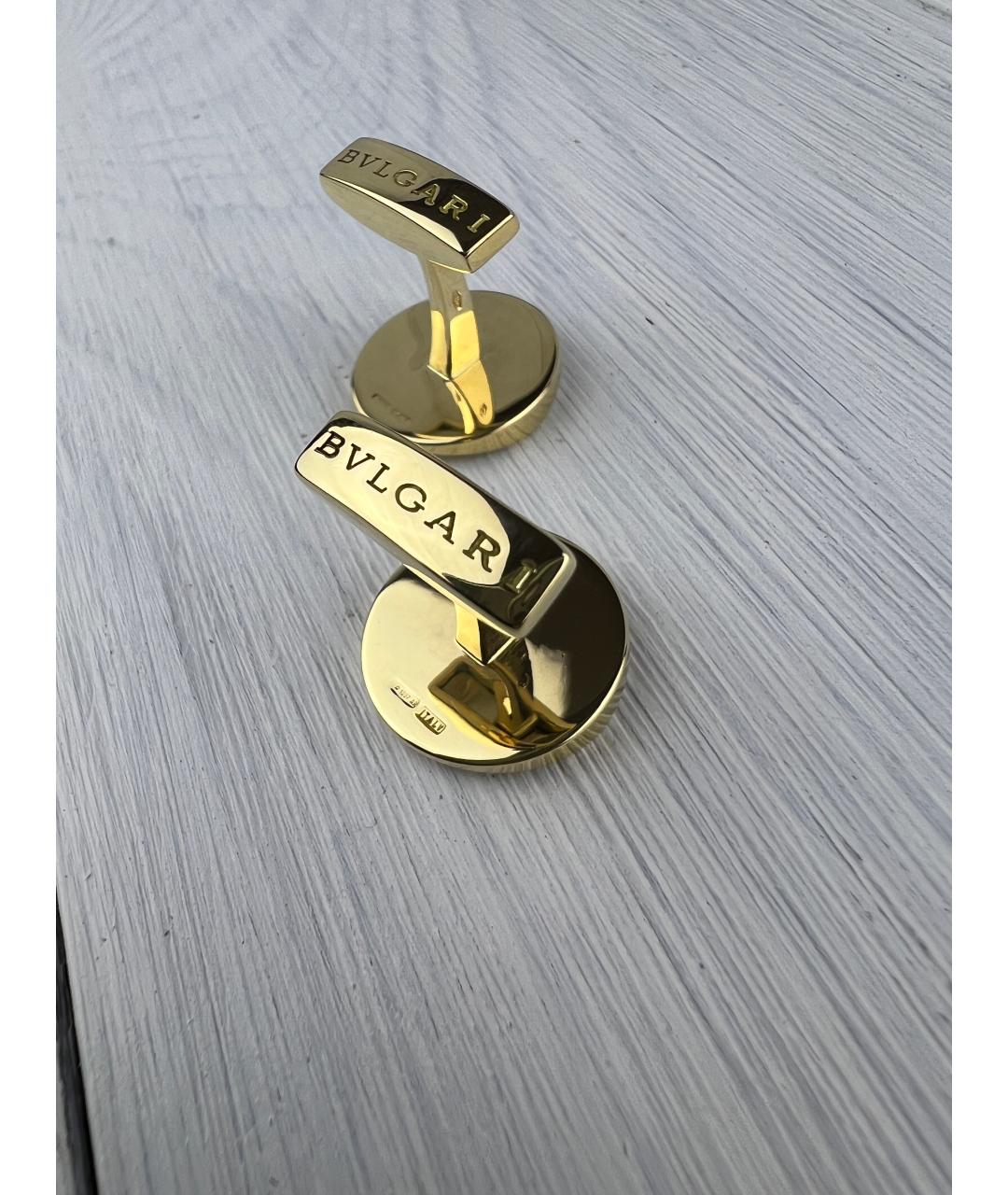 BVLGARI Золотые запонки из желтого золота, фото 4