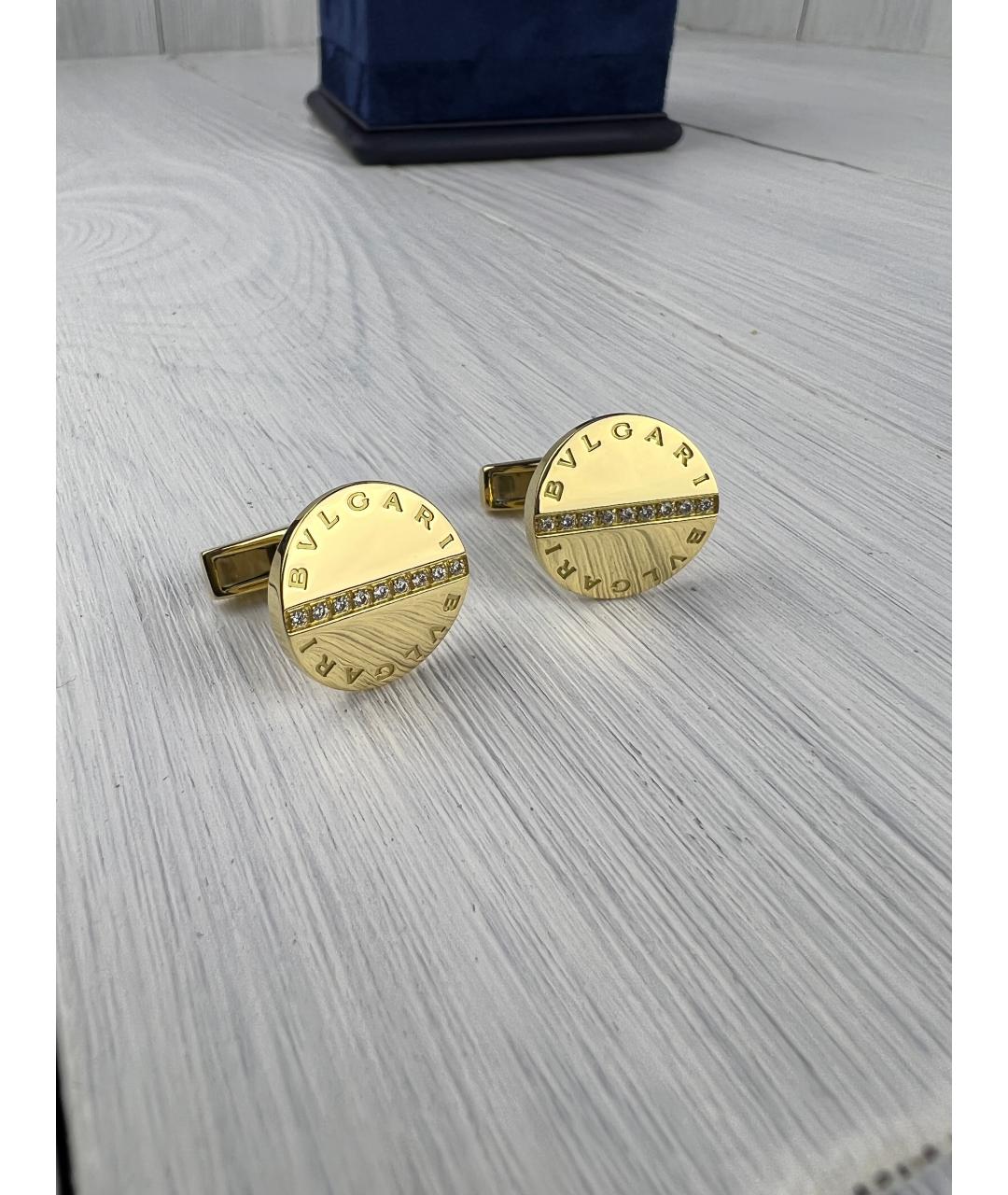 BVLGARI Золотые запонки из желтого золота, фото 3