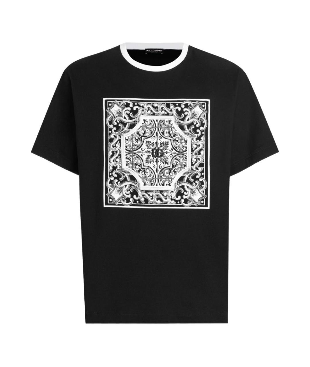 DOLCE&GABBANA Черная хлопковая футболка, фото 1