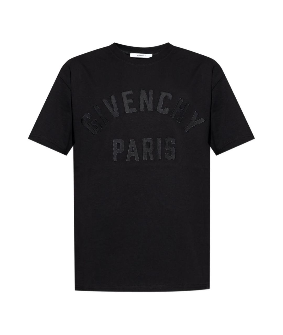 GIVENCHY Черная хлопковая футболка, фото 1