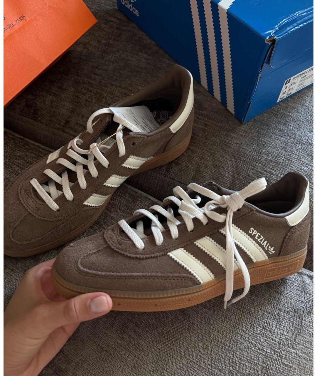 ADIDAS Коричневые замшевые кеды, фото 4