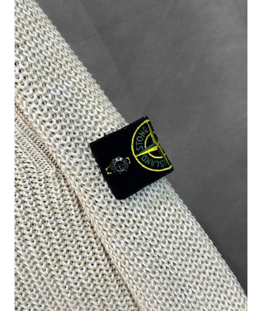 STONE ISLAND Серый хлопковый джемпер / свитер, фото 4