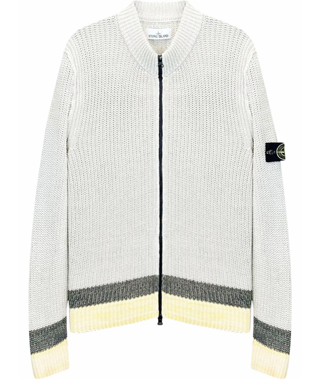 STONE ISLAND Серый хлопковый джемпер / свитер, фото 1