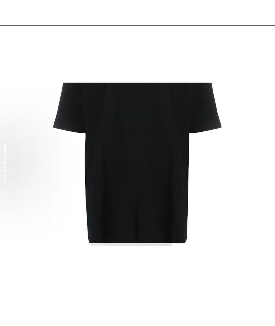 BALENCIAGA Черная хлопковая футболка, фото 3