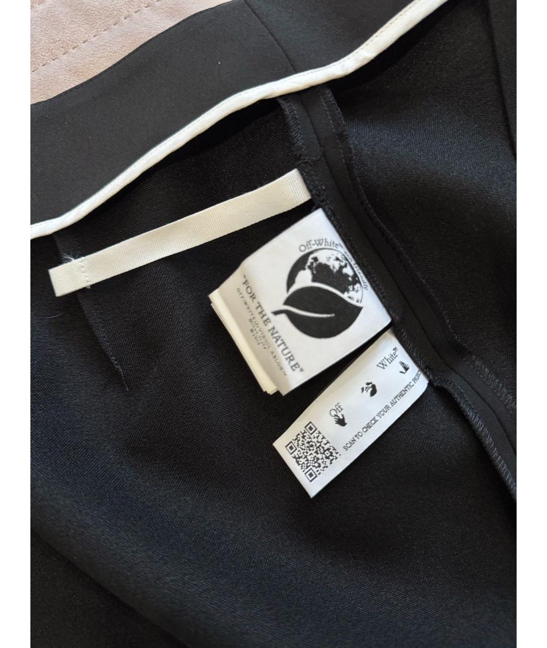 OFF-WHITE Черная полиэстеровая юбка мини, фото 4