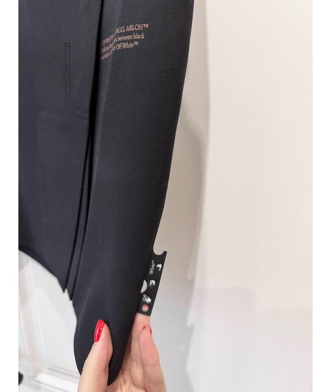 OFF-WHITE Черная полиэстеровая юбка мини, фото 2