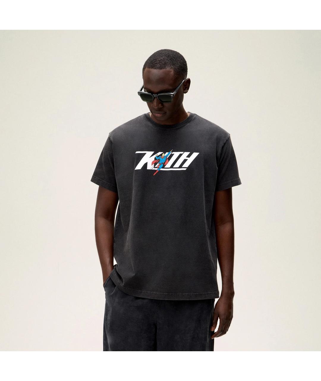 KITH Черная хлопковая футболка, фото 2