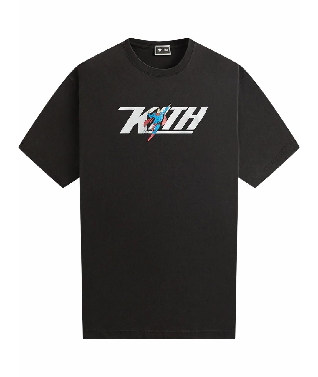 KITH Черная хлопковая футболка, фото 1