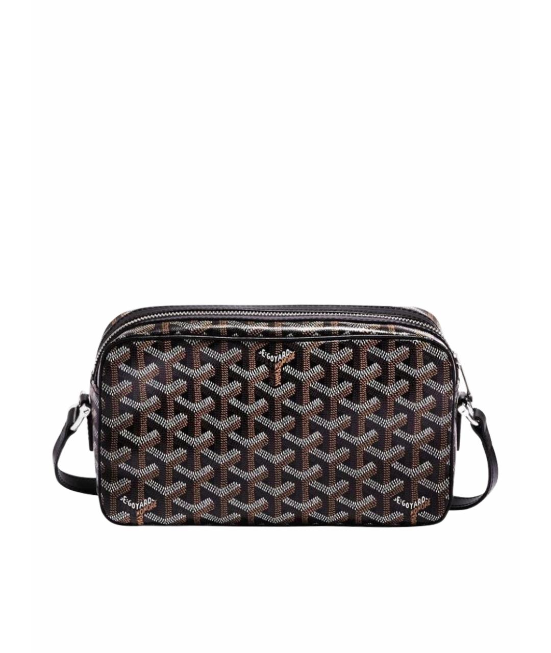 GOYARD Черная кожаная сумка через плечо, фото 1