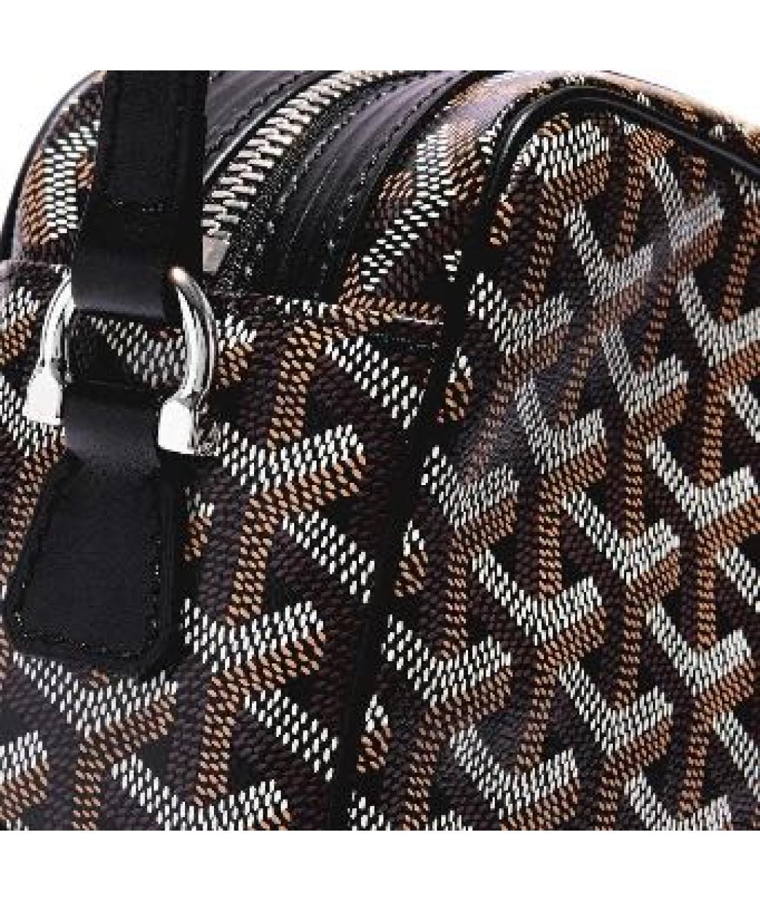 GOYARD Черная кожаная сумка через плечо, фото 4