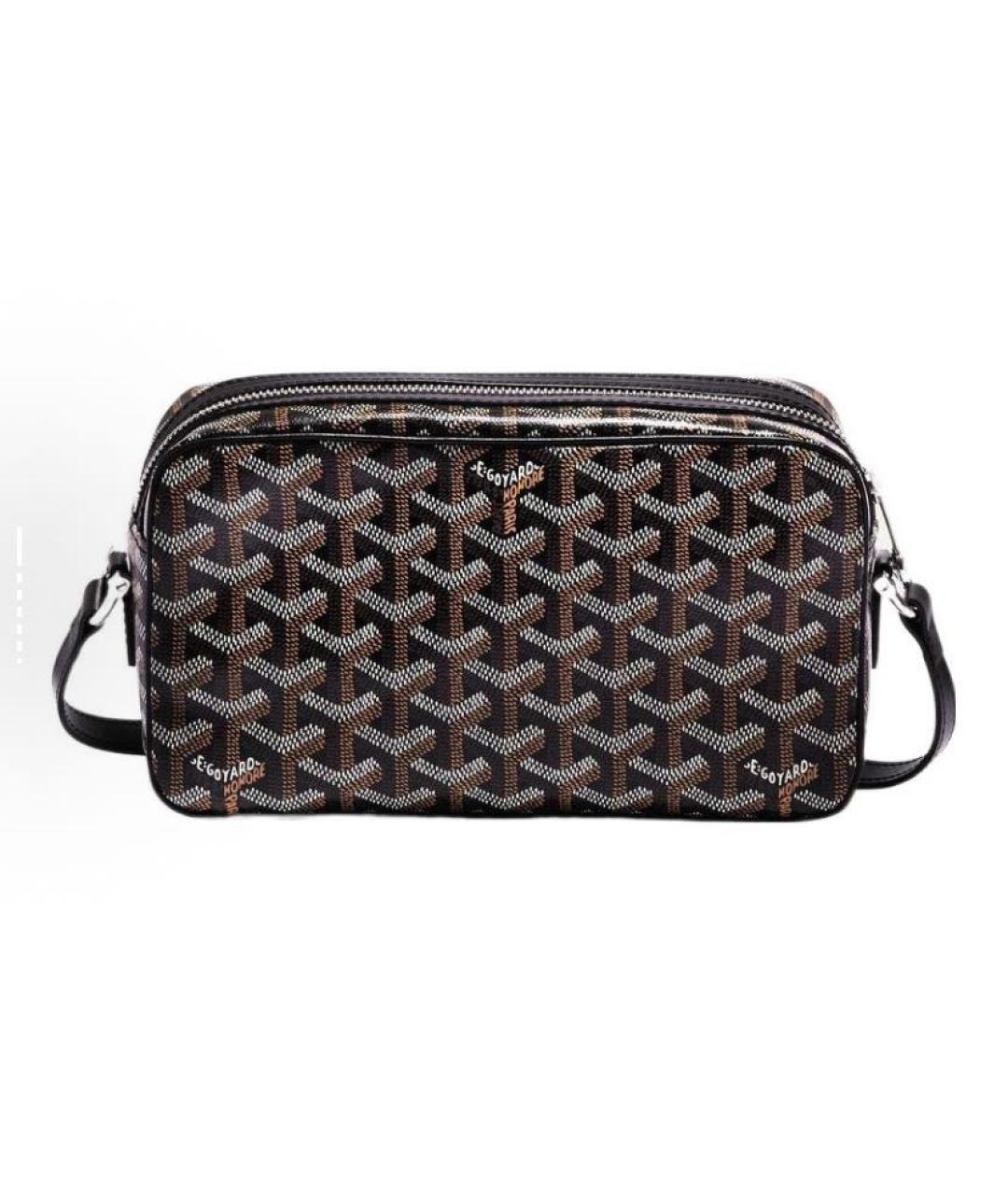 GOYARD Черная кожаная сумка через плечо, фото 3