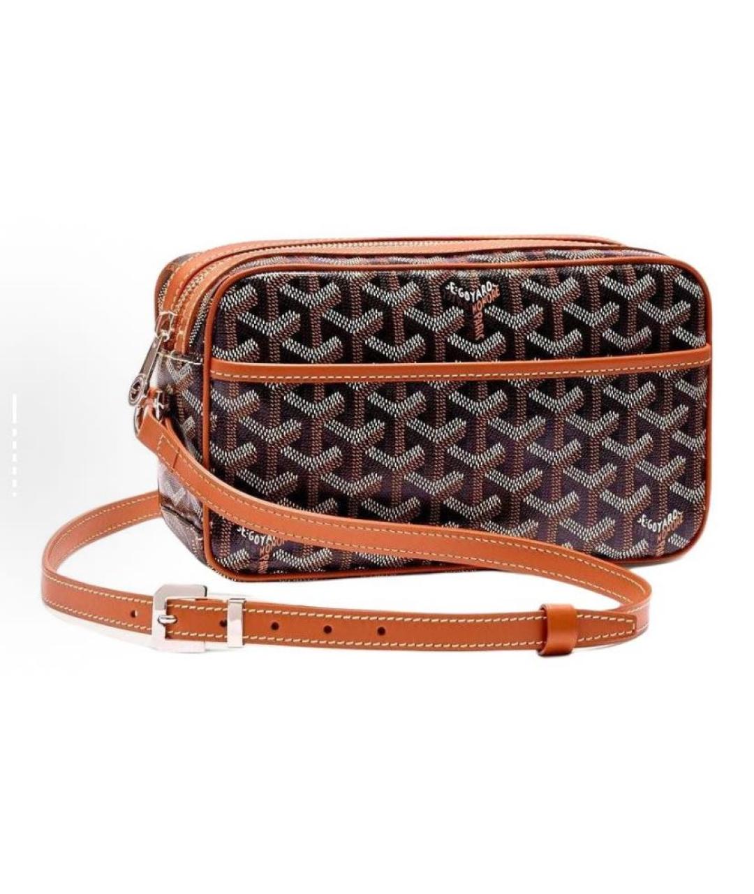 GOYARD Коричневая кожаная сумка через плечо, фото 5