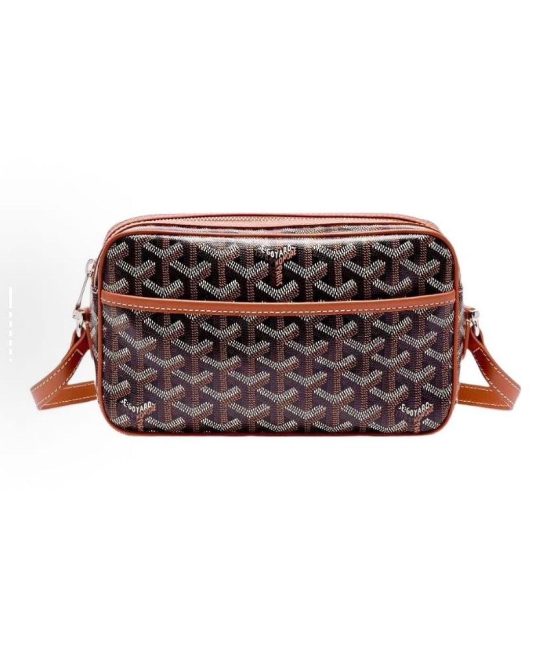 GOYARD Коричневая кожаная сумка через плечо, фото 2