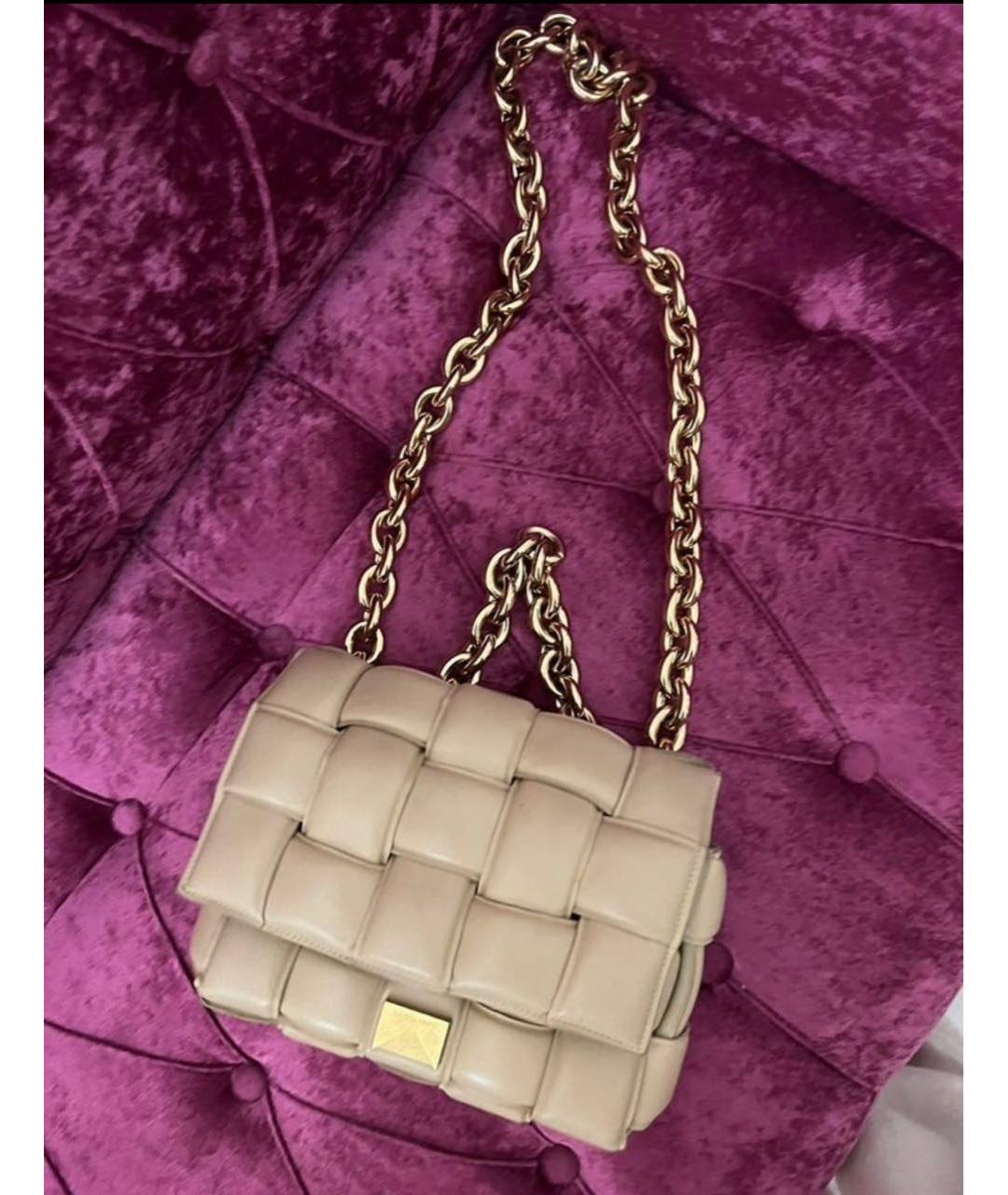 BOTTEGA VENETA Бежевая кожаная поясная сумка, фото 5