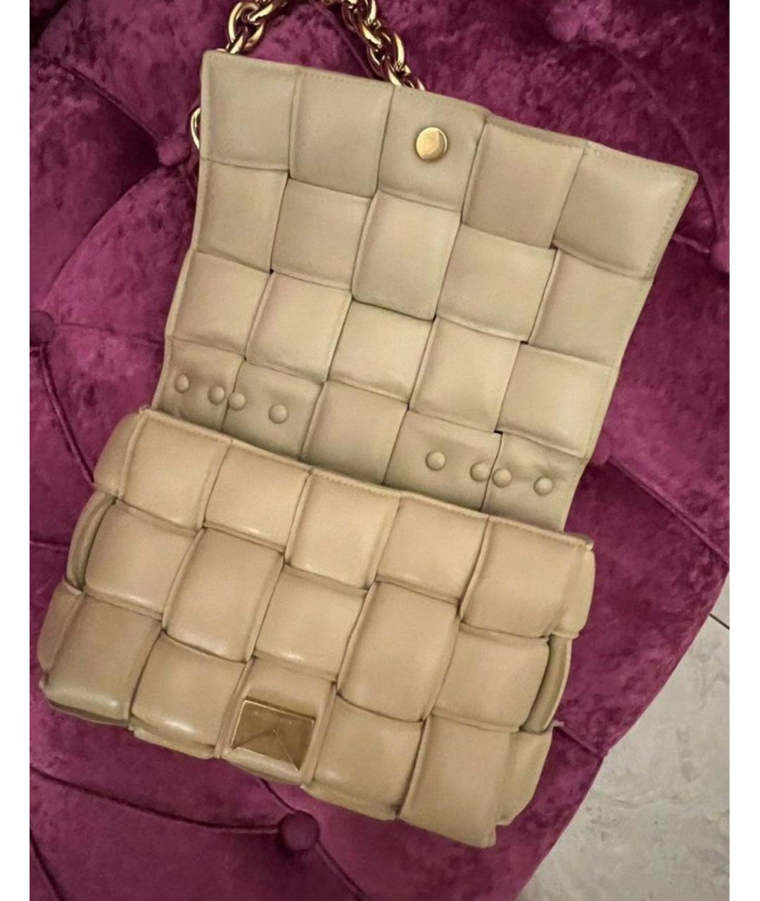 BOTTEGA VENETA Бежевая кожаная поясная сумка, фото 4