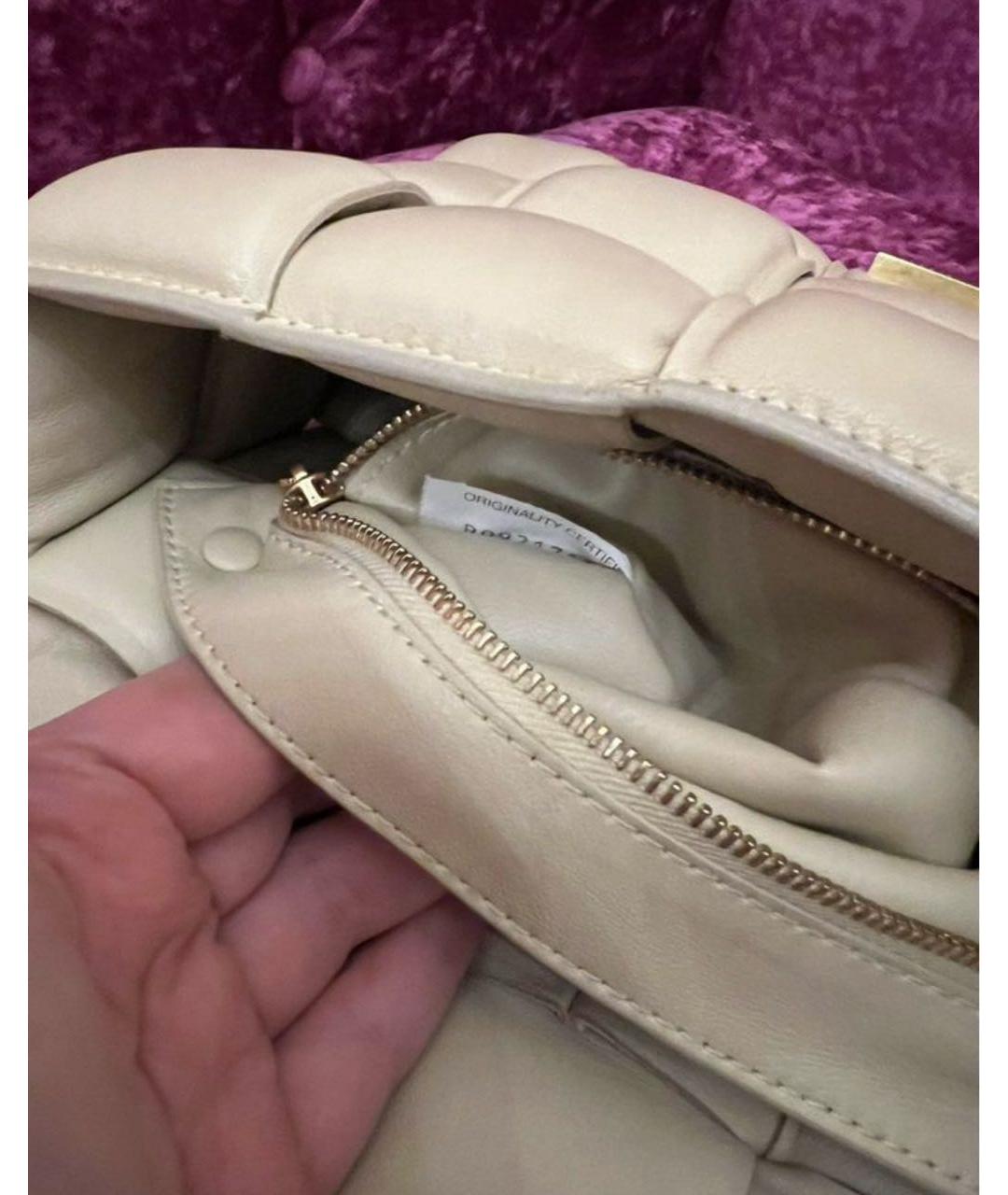 BOTTEGA VENETA Бежевая кожаная поясная сумка, фото 3