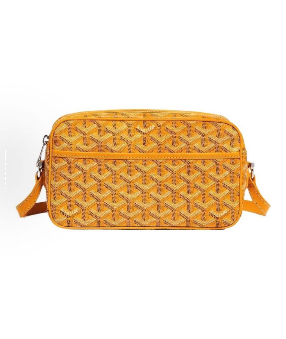 GOYARD Желтая кожаная сумка через плечо, фото 2