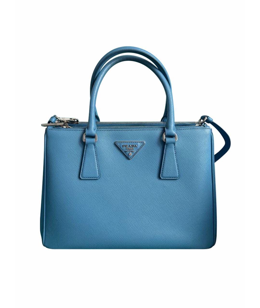 PRADA Голубая кожаная сумка через плечо, фото 1
