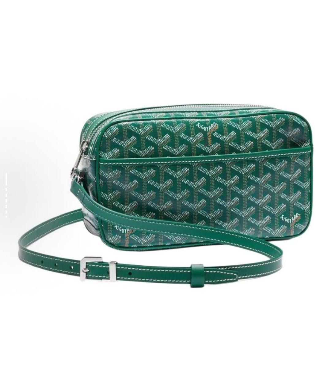 GOYARD Зеленая кожаная сумка через плечо, фото 5