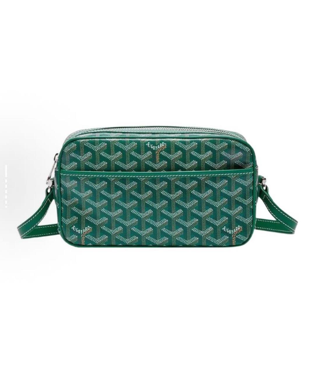 GOYARD Зеленая кожаная сумка через плечо, фото 2
