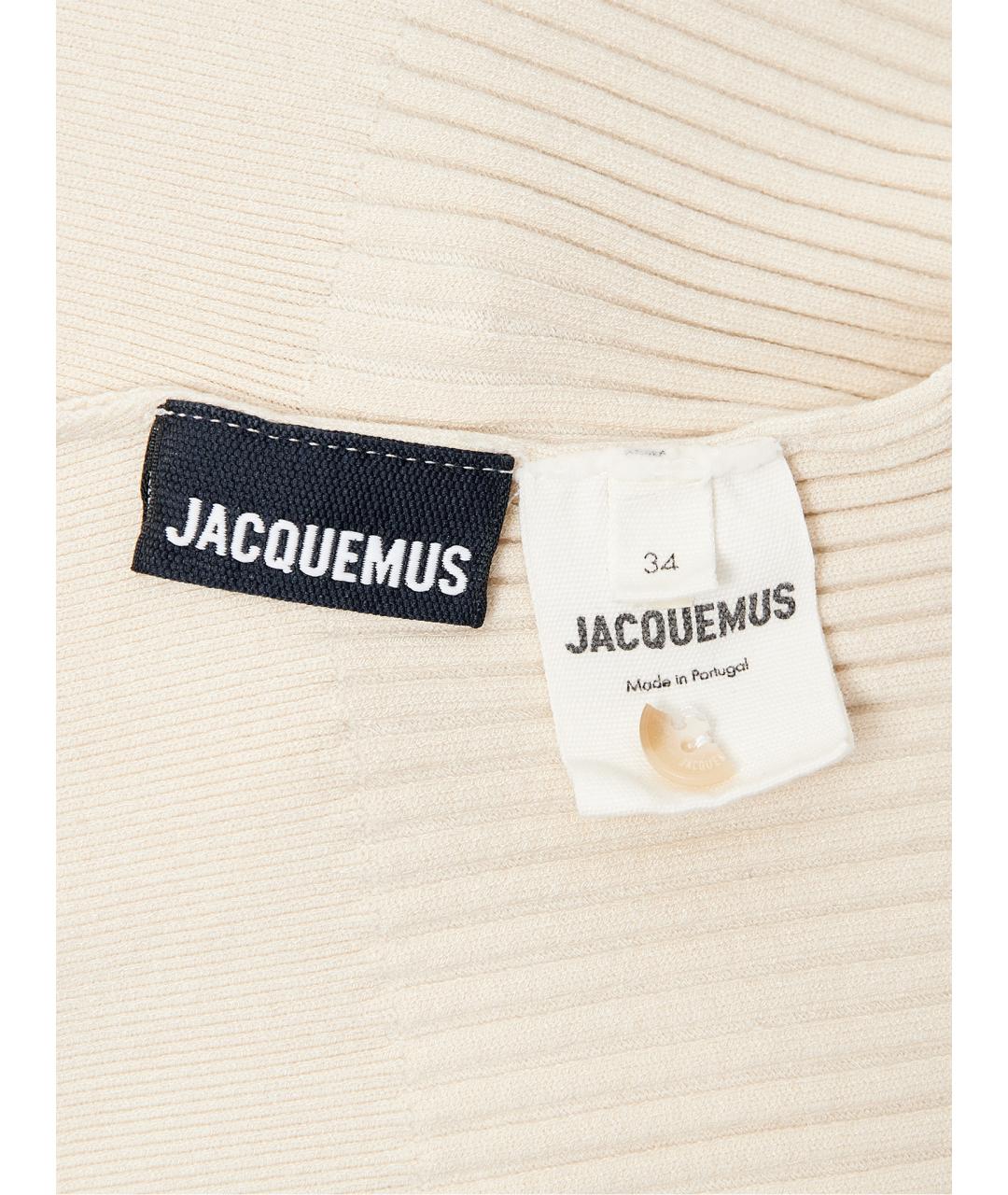 JACQUEMUS Бежевый вискозный джемпер / свитер, фото 3
