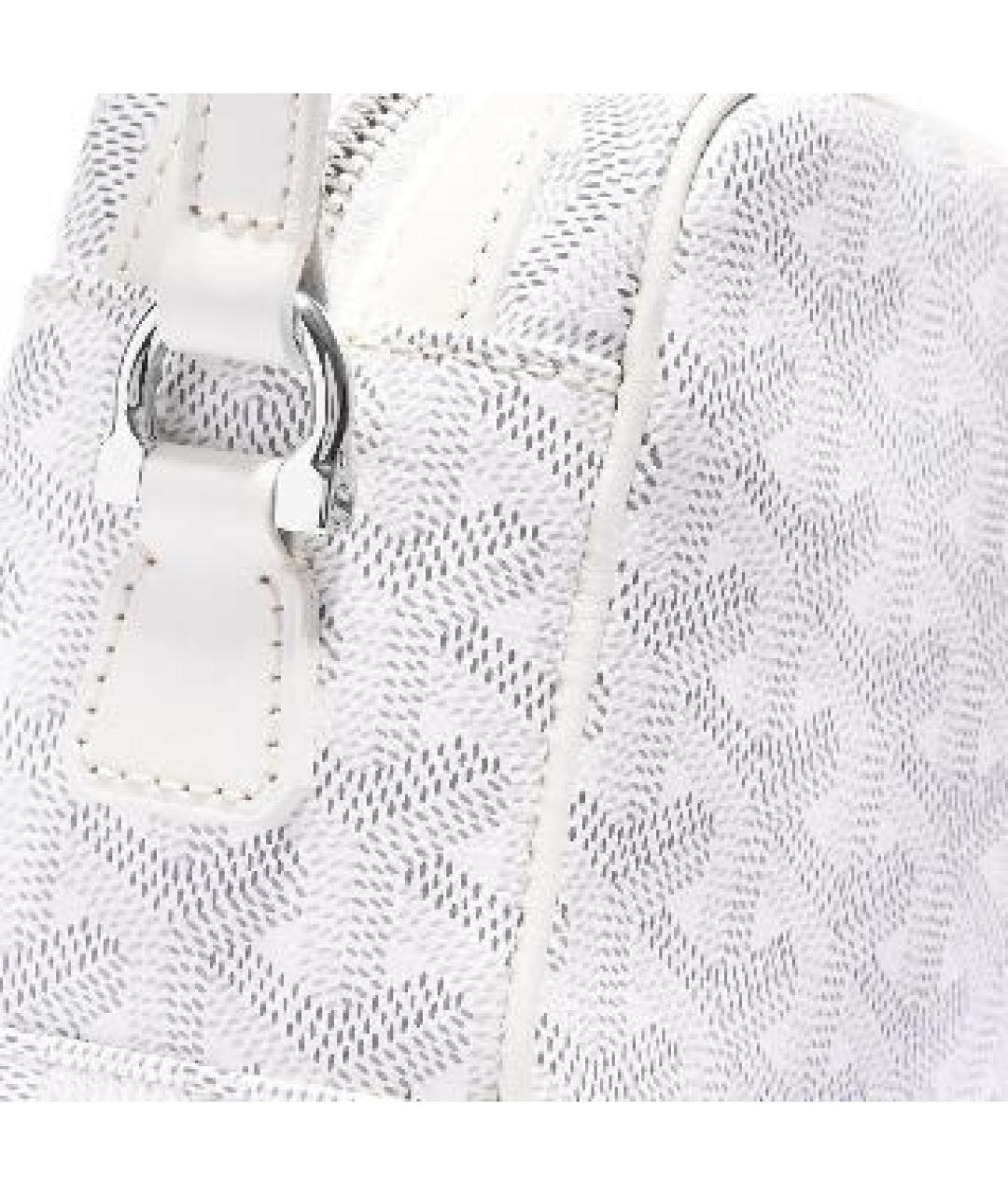 GOYARD Белая кожаная сумка через плечо, фото 4