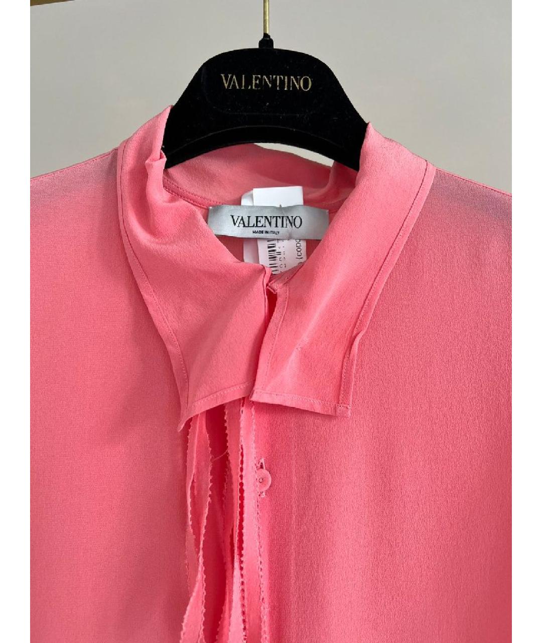 VALENTINO Розовая шелковая рубашка, фото 3