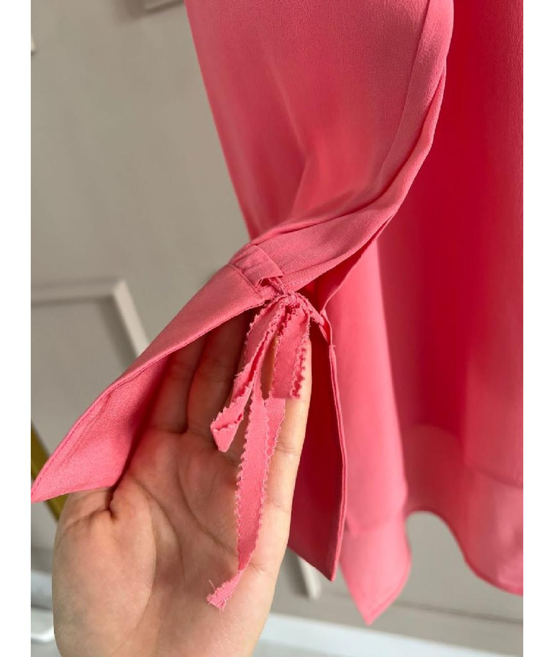 VALENTINO Розовая шелковая рубашка, фото 4