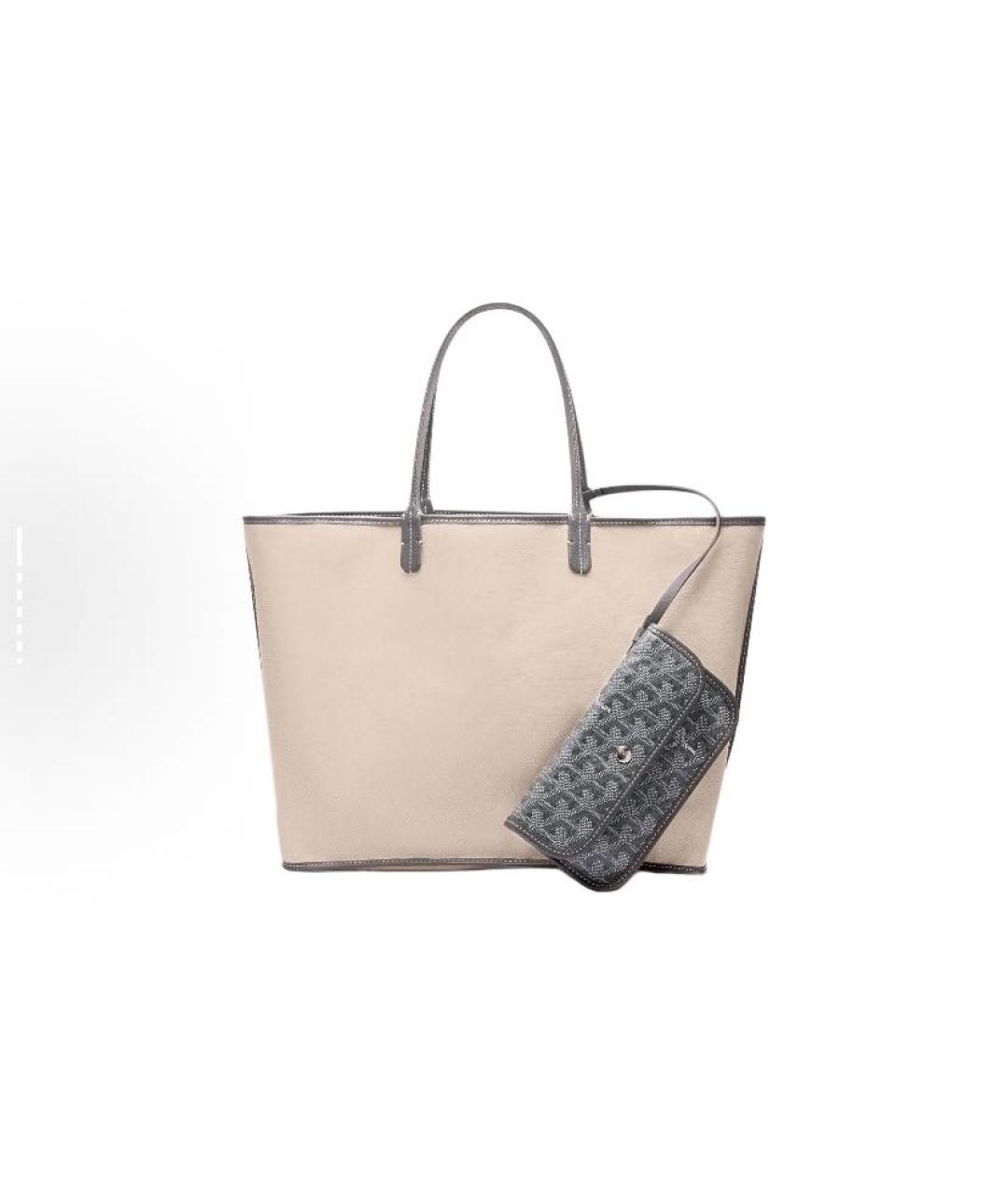 GOYARD Серая кожаная сумка тоут, фото 3