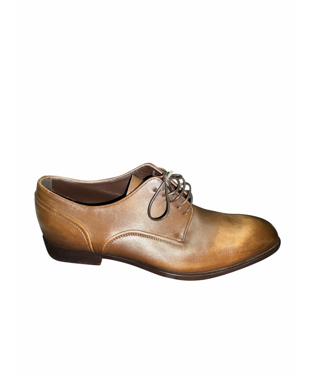 ERMENEGILDO ZEGNA XXX Коричневые кожаные туфли, фото 1