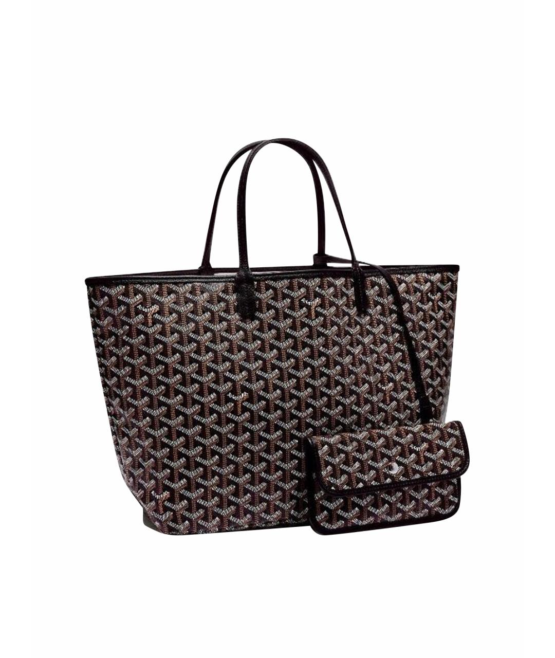 GOYARD Черная кожаная сумка тоут, фото 1
